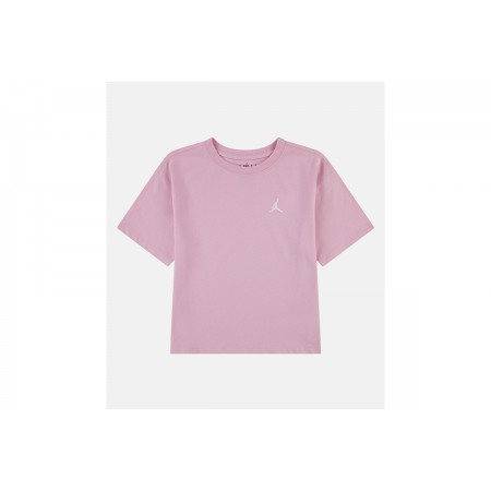 Jordan Brooklyn Essentials Παιδικό Κοντομάνικο T-Shirt Ροζ