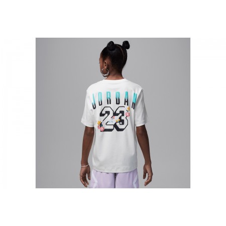 Jordan Summer Bloom Παιδικό Κοντομάνικο T-Shirt Εκρού