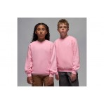Jordan Brooklyn Fleece Παιδική Μακρυμάνικη Μπλούζα με Λαιμόκοψη Ροζ