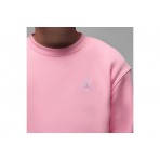Jordan Brooklyn Fleece Παιδική Μακρυμάνικη Μπλούζα με Λαιμόκοψη Ροζ