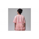Jordan Secret Diary Jersey Παιδικό Κοντομάνικο Cropped T-Shirt Ροζ