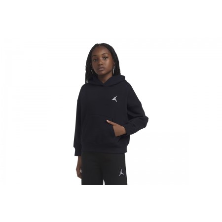 Jordan Brooklyn Essentials Παιδικό Φούτερ με Κουκούλα Μαύρο