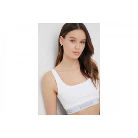 Hugo Sporty Logo Γυναικείο Bralette Λευκό
