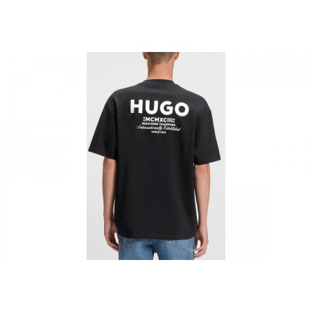 Hugo Nalono Ανδρικό Κοντομάνικο T-Shirt Μαύρο