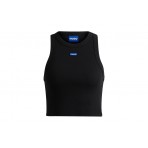 Hugo Baby Crop Top Γυναικείο Αμάνικο Crop Top Μαύρο