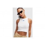 Hugo Baby Crop Top Γυναικείο Αμάνικο Crop Top Λευκό