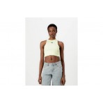 Hugo Baby Γυναικείο Αμάνικο Crop Top Κίτρινο