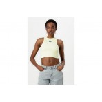 Hugo Baby Γυναικείο Αμάνικο Crop Top Κίτρινο