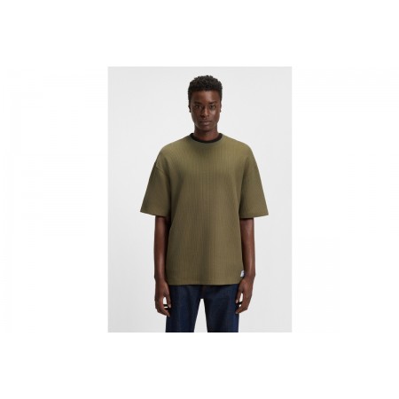 Hugo Nuwaffle Ανδρικό Κοντομάνικο T-Shirt Χακί