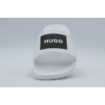 Hugo Timein With Logo Strap Παντόφλες Λευκές