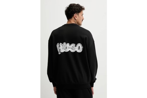 Hugo Nyrocrew With Logo Prints Μπλούζα Με Λαιμόκοψη Ανδρική (50549778 001)