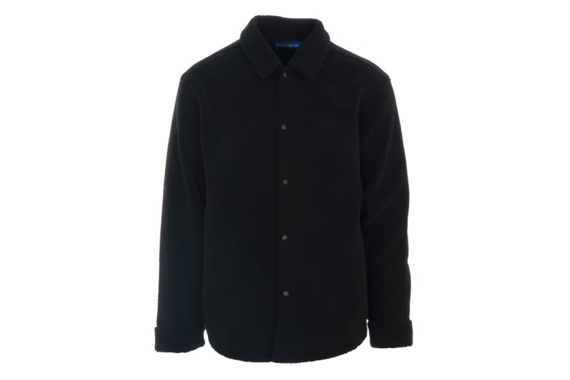 Hugo Ebolt Soft Teddy Fleece Ανδρικό Jacket Μαύρο