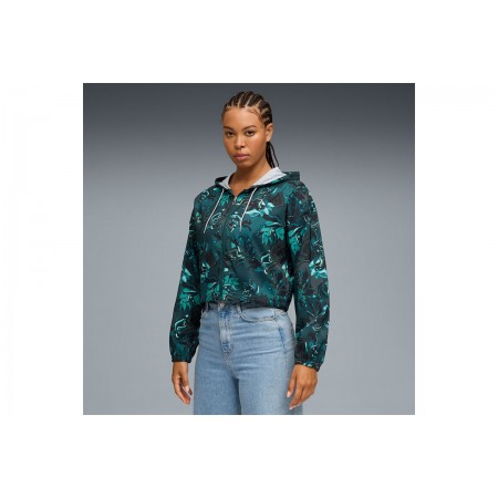 Puma Green Terrains Γυναικεία Πολυεστερική Ζακέτα με Κουκούλα