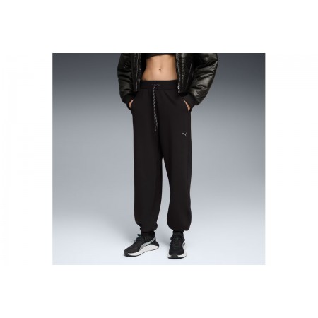 Puma Cloudspun Γυναικείο Παντελόνι Φόρμας Μαύρο