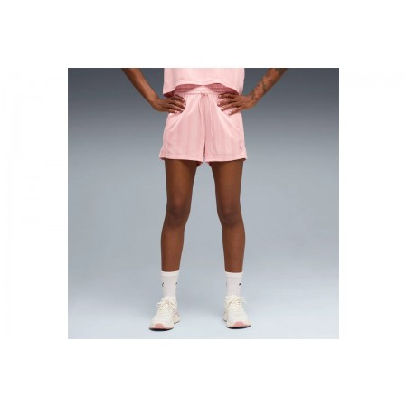 Puma League Jersey Γυναικείο Αθλητικό Σορτς Ροζ