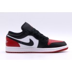 Jordan Air 1 Bred Toe Low Παπούτσια Μαύρα, Λευκά, Κόκκινα