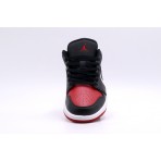 Jordan Air 1 Bred Toe Low Παπούτσια Μαύρα, Λευκά, Κόκκινα