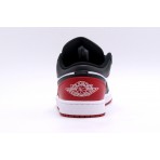 Jordan Air 1 Bred Toe Low Παπούτσια Μαύρα, Λευκά, Κόκκινα