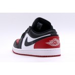 Jordan Air 1 Bred Toe Low Παπούτσια Μαύρα, Λευκά, Κόκκινα