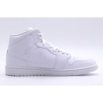 Jordan Air 1 Retro Mid Παπούτσια Λευκά