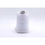 Jordan Air 1 Retro Mid Ανδρικά Sneakers Λευκά