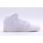 Jordan Air 1 Triple White Mid Παπούτσια Λευκά