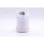 Jordan Air 1 Triple White Mid Παπούτσια Λευκά