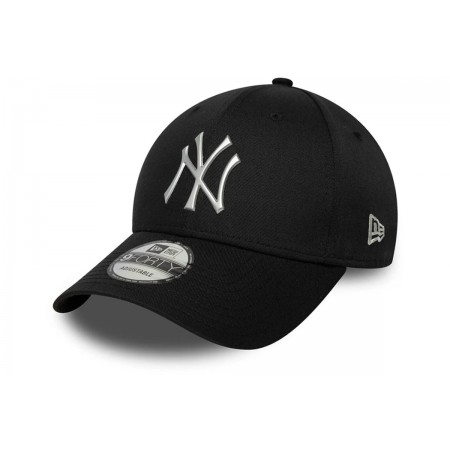 New Era New York Yankees Metallic 9Forty Καπέλο Snapback Μαύρα, Ασημί