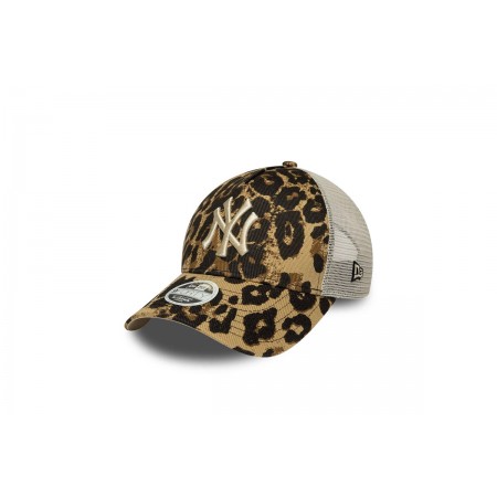New Era New York Yankees Leopard 9Forty Trucker Καπέλο Snapback Καφέ, Μπεζ, Μαύρο