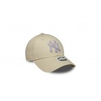 New Era New York Yankees MLB Metallic 9Forty Καπέλο Strapback Μπεζ, Ασημί