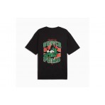 Puma Graphics Super Puma Ανδρικό Κοντομάνικο T-Shirt Μαύρο