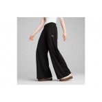 Puma Wardrobe Essentials Low Rise Γυναικείο Παντελόνι Φόρμας Μαύρο