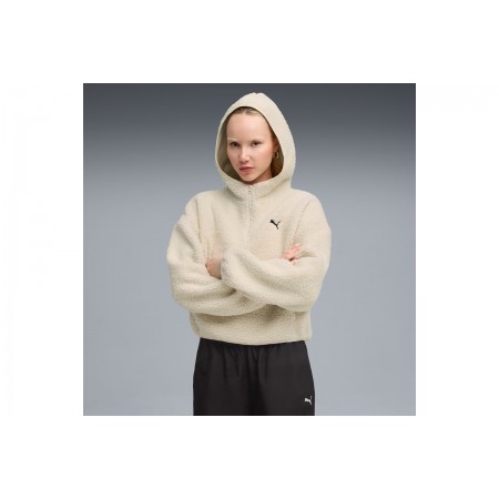 Puma Wardrobe Essentials Polar Μπλούζα Fleece Με Φερμουάρ Γυναικε 