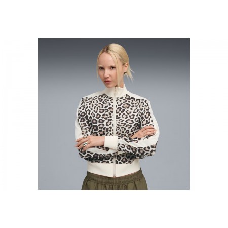 Puma T7 Leo Luxe All-Over Print Ζακέτα Βαμβακερή Γυναικεία 