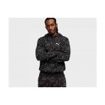 Puma Hoopaverse Ανδρικό Φούτερ με Κουκούλα Μαύρο, Γκρι Ανοιχτό