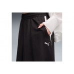 Puma T7 Woven Γυναικεία Φούστα Μidi Μαύρη, Λευκή