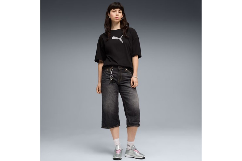 Puma Essentials Graphics Bedazzled Γυναικείο Κοντομάνικο T-Shirt Μαύρο