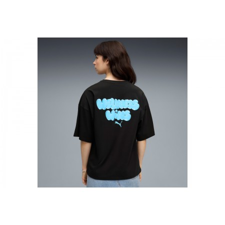 Puma Graphics Bubble Γυναικείο Κοντομάνικο T-Shirt Μαύρο