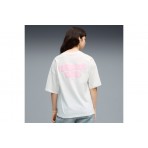 Puma Graphics Bubble Γυναικείο Κοντομάνικο T-Shirt Λευκό