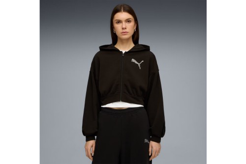 Puma Essentials Graphics Bedazzled Ζακέτα Βαμβακερή Γυναικεία (635394 01)