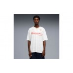 Puma F1 Italy Relaxed Jersey Ανδρικό Κοντομάνικο T-Shirt Λευκό, Μπεζ, Κόκκινο