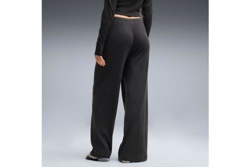 Puma Essentials Ribbed Wide-Leg Παντελόνι Φόρμας Γυναικείο (636667 01)