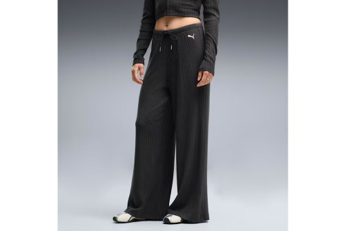 Puma Essentials Ribbed Wide-Leg Παντελόνι Φόρμας Γυναικείο (636667 01)