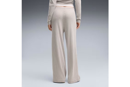 Puma Essentials Wide Leg Ribbed Παντελόνι Φόρμας Γυναικεία (636667 81)