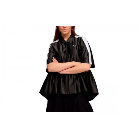 Puma T7 Oversized Ruffle Κοντομάνικη Ζακέτα Πολυεστερική Γυναικεί 