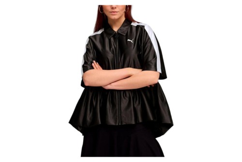 Puma T7 Ruffle Κοντομάνικη Ζακέτα Πολυεστερική Γυναικεί (636885 01)