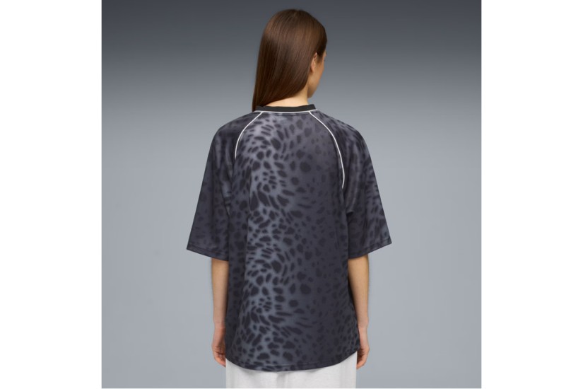 Puma Street Glam Relaxed Graphic Jersey Γυναικείο Κοντομάνικο T-Shirt Μαύρο, Λευκό