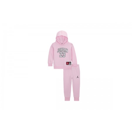 Jordan Jersey Pack Infants Βρεφικό Σετ Hoodie - Παντελόνι Φόρμας Ροζ