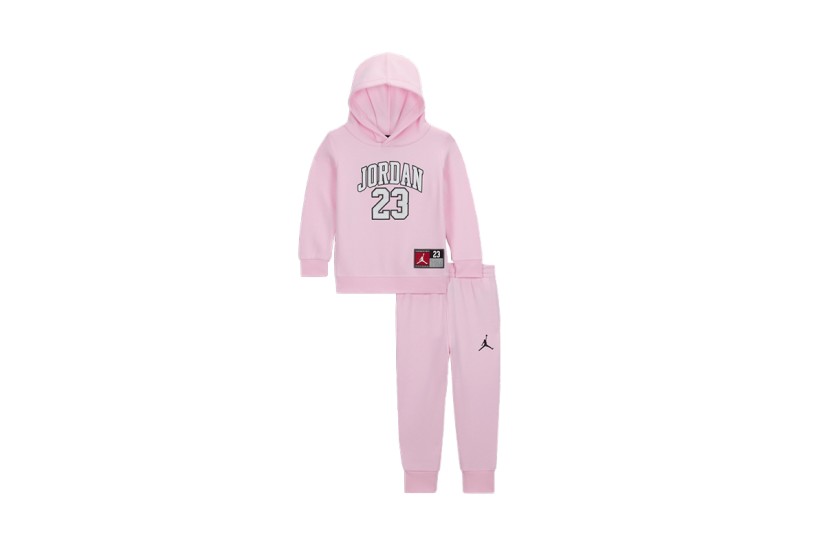 Jordan Jersey Pack Infants Βρεφικό Σετ Hoodie - Παντελόνι Φόρμας Ροζ
