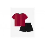 Jordan 23 Βρεφικό Σετ Κοντομάνικο T-Shirt - Σορτς Κόκκινο, Μαύρο